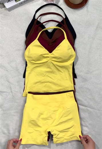 Removable pads non-slip elastic waistband, stays in place for free movement💦 #tanktop #shorts #seamless #solid #sportswear #sports #comfy #breathable #sleeveless #sportstop #set #sportswear #seamlessset #highwaistedshorts #solidcolor #roundneck #roundnecktop #top #twopieceset #2pcs #sportswear #sports #comfy #breathable #sleeveless #sportstop #yogaoutfit #gymoutfit #basictop短片#fyp #gym #forwomen #elastic #soft #laborday #tiktok #tiktokshop #ootd #fashion #Christmas #outfit #viraltop #workoutfit