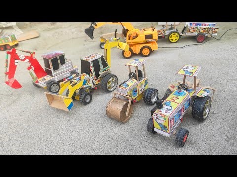 How to make JCB at Home from Matchbox | DIY Matchbox JCB Backhoe Loader | Mini JCB Science Project