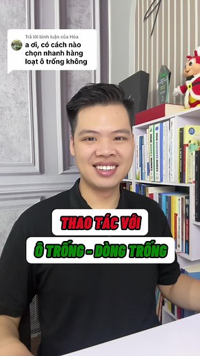 Cách chọn ô trống nhanh trong Excel