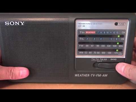 Sony ICF 36 portable AM FM TV WB radio