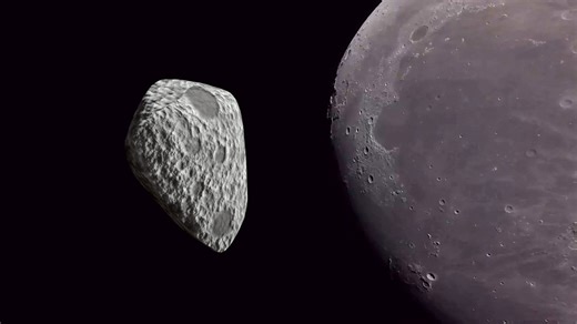 Asteroid impact with Moon would produce visible flash, followed by meteor storms