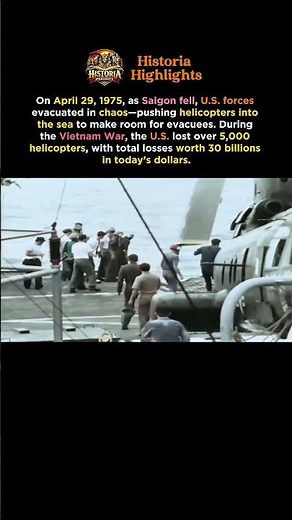 Fall of Saigon: Helicopters Pushed Into the Sea