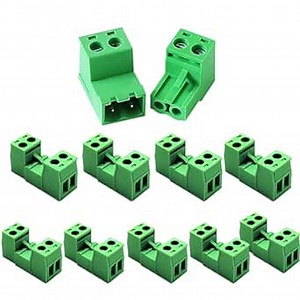 5 Sets 4 Pin 5.08mm Pitch DIY PCB Mount Screw Terminal Block Connector, Pluggable Quick Male and Female Connector-Phoenix Type Connector for AWG 24-12