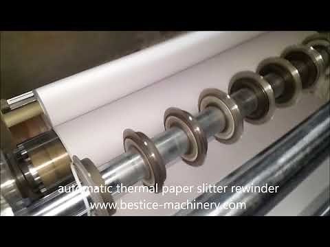 Automatic thermal paper slitting rewinding machine