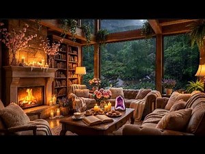 Rainy Forest Retreat 🌧🔥 Thunder, Rain & Fireplace Sounds for Deep Sleep and Relaxation