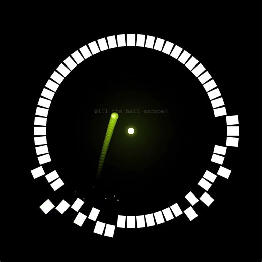 Will the ball ever escape the circle? 🤔#Satisfying #Shorts #ASMR #Physics#OddlySatisfying