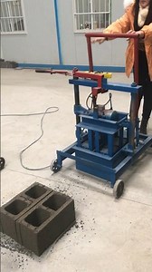 Small portable brick making machine #brickmakingmachinery #blockmakingmachine #hollowbrickmachine