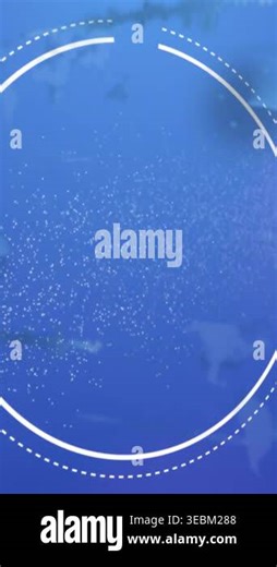 Vertical video: Arc extending, core UI forming ring, dots and helix forming wave, making tech title. Circle, gradient, technology, particles, waveform, spiral, vertical video Stock Video Footage - Alamy