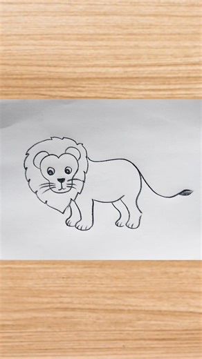 how to draw lion drawing easy step by step