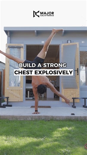Explosive Chest Work 💥Feel the stretch + pop.#explosivepushups #calisthenics
