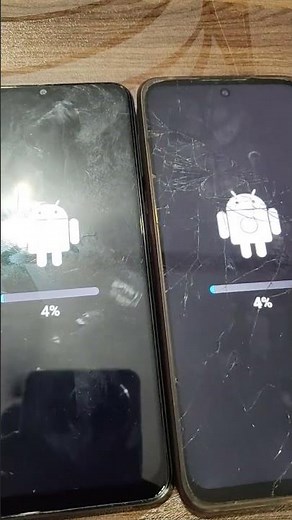 Both phones running graphics test from Android recovery mode