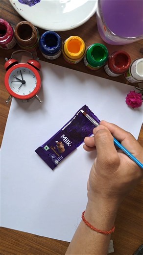 Real or Painted? 🍫🎨|#trending #artbox #art #chocolate #shorts #foodart #dairymilk