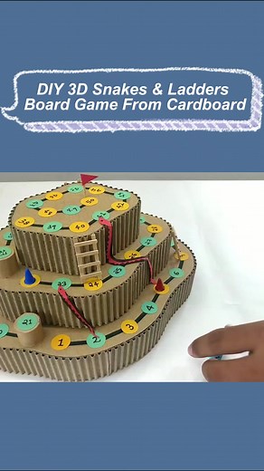 DIY 3D Snakes and Ladders Board Game Project