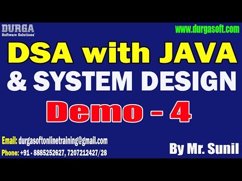 DSA with JAVA & SYSTEM DESIGN tutorials || Demo - 4 || by Mr. Sunil On 29-01-2026 @8:30PM (IST)