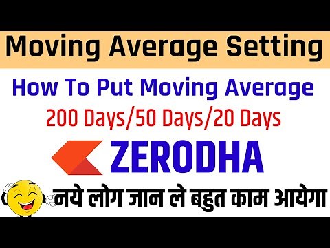 how to set moving average in zerodha kite chart ! moving average setting in zerodha 2023