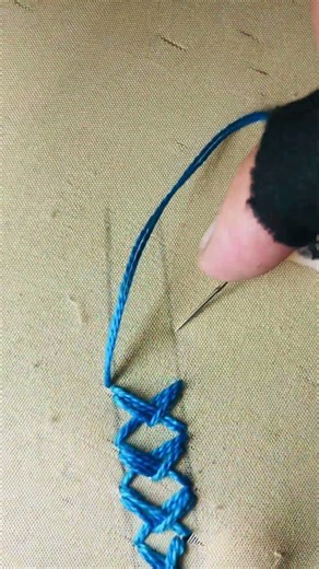 Cross stitching very easy step by step. #crossstitch #trending