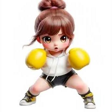 Mini Champion: Cute Girl Boxing Workout Motivation!