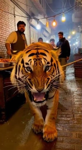 tiger in action #flowers #animals #dailyvlog