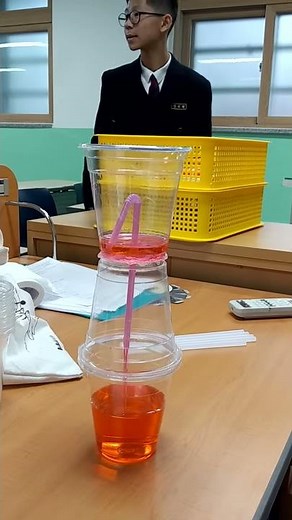 사이펀 작용, 사이펀의 원리 실험 영상 Siphon effect experiment