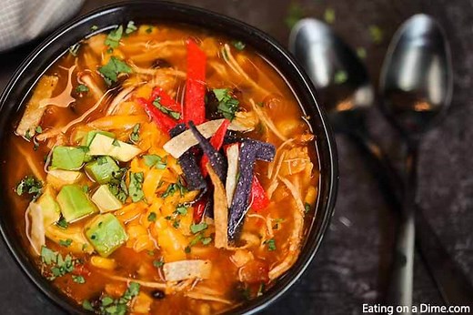 Crockpot Chicken Tortilla Soup Recipe