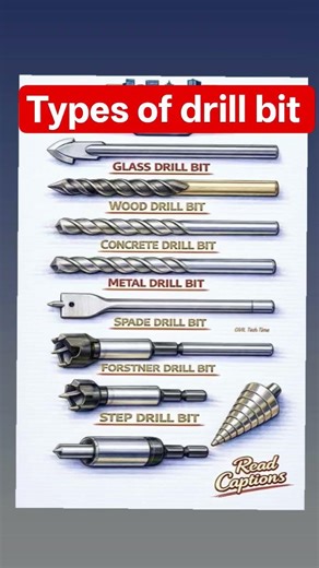 🔩 Types of Drill Bits 🛠 | Know the Right Drill Bit for Every Job! #Shorts #Shorts #Shorts #DrillBits