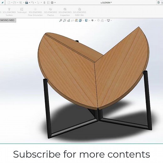 Folding Table mechanism in Solidworks | Shorts !