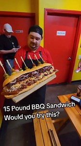 This enormous 14-15 pound sandwich 🥪 is the biggest in Vegas. Could you finish this thing inside of 30 minutes? #bbq #foodlovers #foodfinds #lasvegas #foodies #asmr | Freak Eating