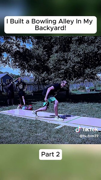 I Built a Bowling Alley In My Backyard! Part 2 #thehousebowling #probowling #you #pba2023 #pba