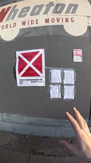 Update on the Corlett Movers building on East 55th and Truscan After a News Story by 19 Action News, things have progressed quickly. In the latest update posted yesterday, the property was declared a fire hazard by the Cleveland Fire Department and citations are now posted on the property. See the story here: https://share.newsbreak.com/exhhv112 I will not stop until owner Giancarlo Calicchia Is held accountable for the condition and the continued slow destruction of this property. #foryoupage #