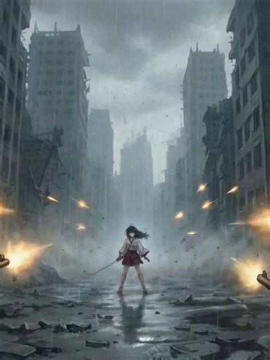Steel Faster Than Gunfire An anime girl swordfighter slices bullets out of the air, sparks exploding mid-flight as the moment freezes in a burst of cinematic, high-impact action. #animegirl #animeaction #swordfighter #cinematicanime #tiktokanime