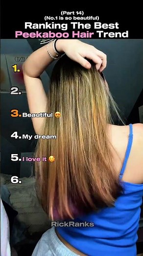 ranking The Best Peekaboo Hair Trend! 💇‍♀️✨( Part 14) #shorts #haircare #hairstyles #haircolor