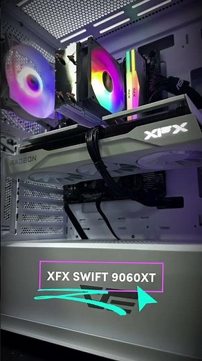 XFX SWIFT 9060 XT | DARKFLASH DF2100 #pc #pcbuild #custompc #xfx #9060xt #radeon #xpg spectrix #tech