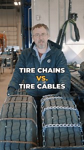 Tire chains vs. cables 👀 The main difference is durability; tire cables are meant for short distances, while chains are meant for longer distances. 🙌🛞 #trucking #truckerlife #trucker #truckdriver | Drive 4 ATS