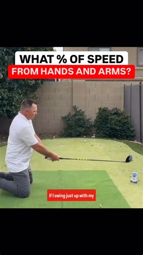 Milo Lines | What % of our clubhead speed comes from the hands and arms? I got about 50% and showcase my simple experiment in my latest YouTube which... | Instagram