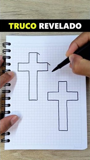 Como Dibujar una Cruz en 3D 🔥 #dibujo