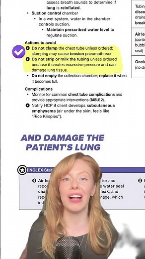 Top 3 Chest Tube Complications on the NCLEX🧐 #NCLEX #nursingstudent #nursingschool