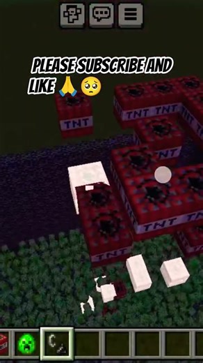 tnt vs creeper in Minecraft #minecraft