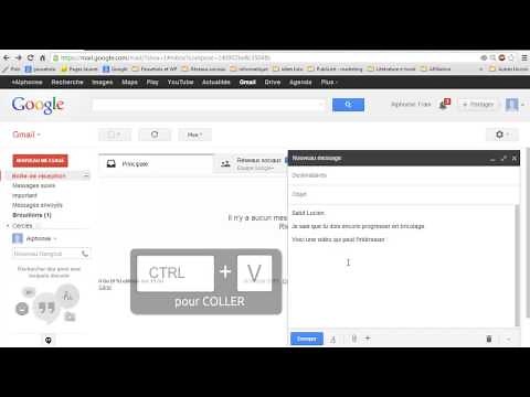 Ajouter un lien dans un message électronique.