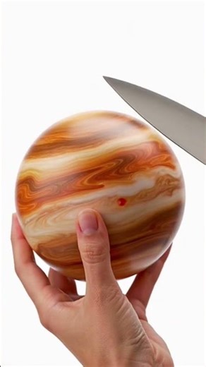 Cutting Into Jupiter 🍊🪐 | Satisfying Slice #StillSense #shorts