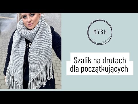Knitted scarf - easy pattern for beginners