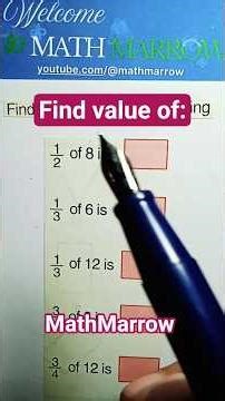 How to find fraction of a number #MathMarrow #multiply #numerator