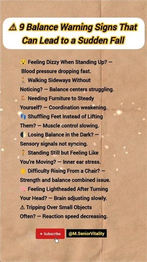 ⚠️ 9 Balance Warning Signs You Should Never Ignore After 55