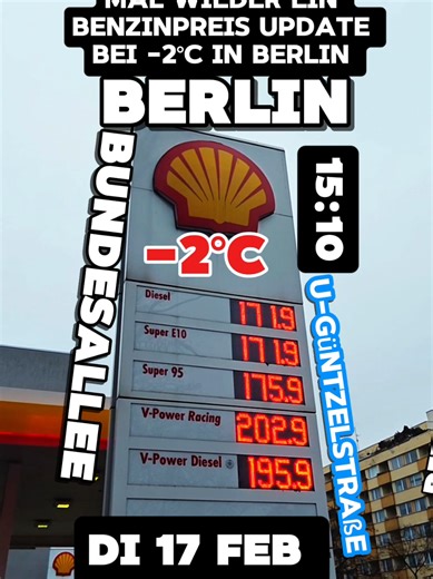 Benzinpreis Update Berlin am 17. Februar 2026