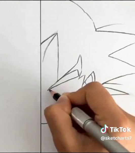 How to draw Goku step by step || Easy Goku drawing || How to draw anime step by step . . . . . . . #sketching #awesome#drawing #trending#howtodraw#scenery#easytodraw #love#awesome