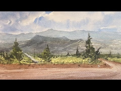 #1 Trick to Painting Landscape Scenes in Watercolor - Step by Step