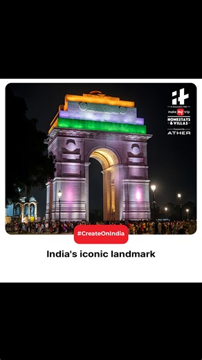 11K views · 22 reactions | Do you have a special memory associated with India Gate? #CreateOnIndia Indiatimes, in association with MakeMyTrip Homestays & Villas powered by Ather, proudly presents ‘Create on India’ - a journey through India’s diversity, one city at a time through the eyes of a local. Watch the entire video on our YouTube Channel. #homestays_at_makemytrip MakeMyTrip Ather Energy | Indiatimes | Facebook