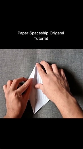 Paper Spaceship Origami Tutorial #diy#shorts #origami