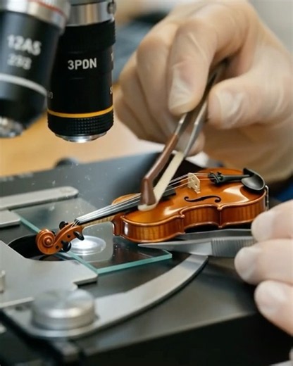 the world's smallest violin plays for you 🎻🔬