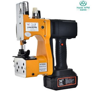 [Hot Item] Bag Sewing Machine Portable Small Charging Packing Mini Industrial Woven Hand Stiching Machine for Grain PP Bags Electric Handle Sealing Kraft Paper Machine