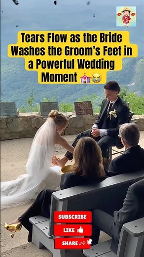 Tears Flow as the Bride Washes the Groom’s Feet in a Powerful Wedding Moment #wedding